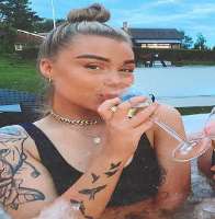Sandra Thoen consuming alcohol